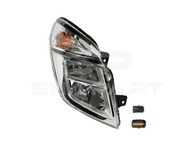 6.84357 Headlamp, right, with bulbs