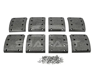 6.95011 Drum brake lining kit, axle kit - oversize, W: 175 mm, S: 19.5 mm