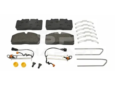 6.95100 Disc brake pad kit, with wear indicators, W: 175 mm, S: 26 mm, H: 86 mm