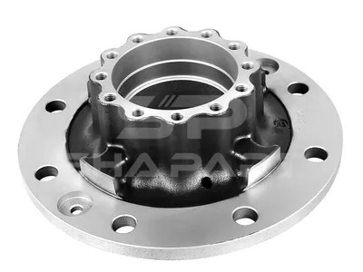 7.32008 Wheel hub, without bearings, d1: 115 mm, d2: 115 mm, D: 320 mm, 8 bores, b: 21.5 mm, H: 123 mm