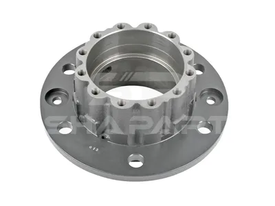 7.32012 Wheel hub, without bearings, d1: 121.4 mm, d2: 121.4 mm, D: 350 mm, 6 bores, b: 19 mm, H: 116 mm