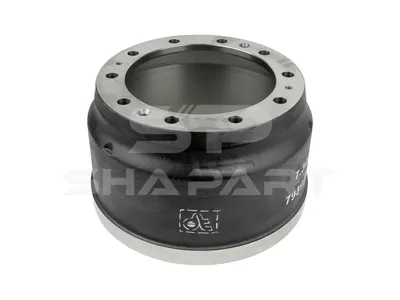 7.34057 Brake drum, D: 410 mm, 10 bores, b: 23 mm, P: 335 mm, d: 285 mm, H: 283 mm, B: 207 mm