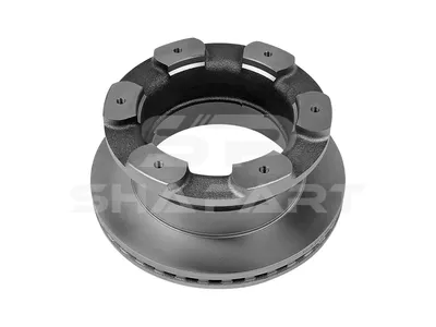 7.36040 Brake disc, D: 306 mm, 6 bores, P: 215 mm, M10 x 1,25, d: 164 mm, H: 132 mm, S: 28 mm