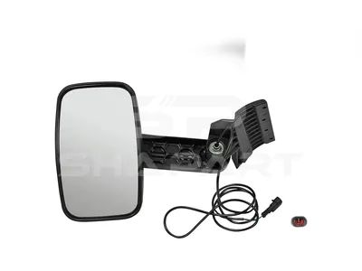 7.73303 Front mirror, left, heated, R: 300 mm