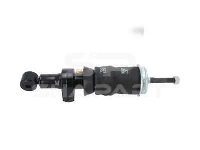 7.77107 Cabin shock absorber, with air bellow, D: 45 mm, b: 16 mm, M16 x 2, Lmin: 296 mm, Lmax: 368 mm