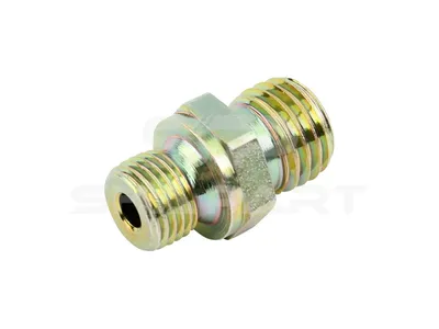 9.17001 Straight union, D: 6 mm, M10 x 1, LTh1: 8 mm, M12 x 1,5, LTh2: 10 mm, SW: 14, L: 24 mm