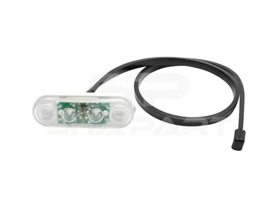9.69050 Position lamp, white, 24 V, L: 75 mm, H: 25 mm, T: 16.5 mm