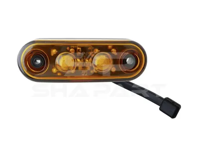 9.69051 Position lamp, orange, 24 V, L: 75 mm, H: 25 mm, T: 16.5 mm